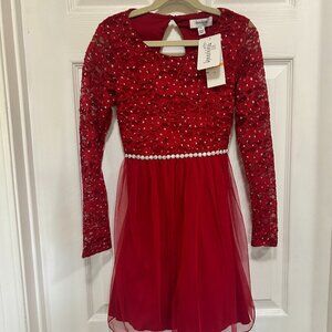 *** NEW *** Long Sleeves Sparkled Dress - Size 7